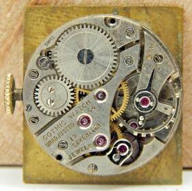 Kf270 Gothic Vintage Masterbilt 17 Jewel Mens Wrist Watch Movement With Dial