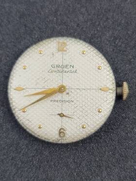 422r Gruen Vintage Continental Precision 17j Mens Watch Movement Working
