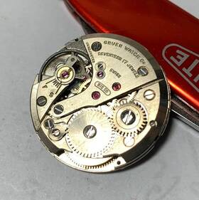 512cd Gruen Late 1950s Watch Co Gents 17j Swiss Cal Movement- Ticks Incomplete