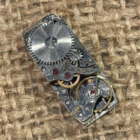 Gruen 59721 Mechanical Manual Watch Movement Metal Exposed Gears Jewels