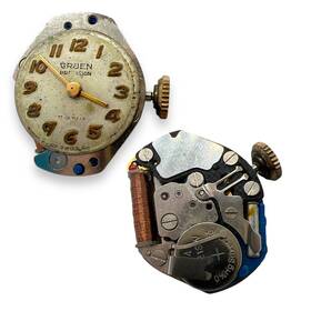 Gruen-480a Gruen Precision 480a Watch Movement Ladies Quartz 17j Vtg Repair
