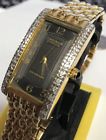 Gsm021 Gruen Mens Curvex Blinged Out Diamon Bezel Stainless Steel Quartz