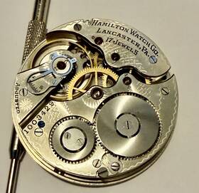 Hamilton 1003429 Antique 16s 1913 17j Pocket Watch Movement 974 Beautiful Runs Great