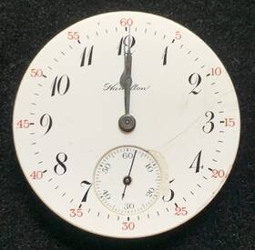 Hamilton 1158628 Vintage 16 Size Grade 974 17 Jewel Pocket Watch Movement For Parts