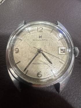 Hamilton A-575 Accumatic 1961 Calendar Automatic 692 Movement Watch Runs Great