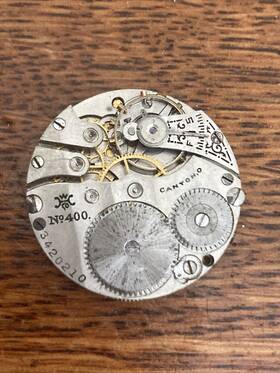 3420210 Hampden 1915 Mvt Grade 400 7j 5/0s Not Working Sold As Is No Return