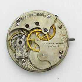 Hampden 503442 Grade 211 Model 3 6 Size Pocket Watch Movement And Enamel Dial C. 1888