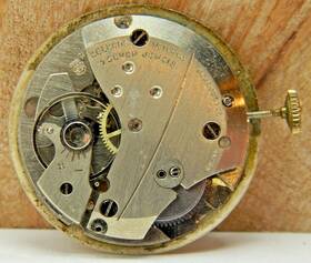 As-1660 Helbros Vintage 7j As 1660 Mens Wrist Watch Movement With Crown And Nice Dial
