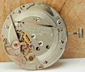 Puw-360 Helbros Vintage 17 Jewel Puw 360 Mens Wrist Watch Movement With Crown And Stem