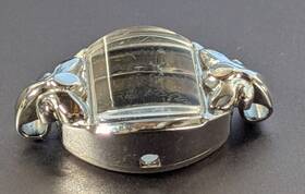 9207 Idwc Vintage Nos Co. Elgin Ladies Silver Tone Watch Case With Crystal And Caseback