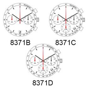 8371b Isa Swiss Genuine 8371 3 Hands Chronograph Multiple Variations - Far E