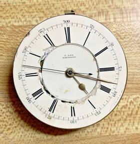1890s J. Lee 83861 Haywood Pocket Watch Movement Manual Key Wind 57.2 Mm