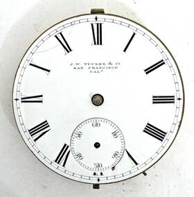 1850s J.w. Tucker 10516 Jw. Pwm - Verge Fusee With Dust Cover Working #850