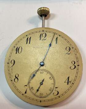 231057 Je Caldwell Antique J. E. And Co. 21 Jewel 12 Size Wn Mac Briar Dial Runs