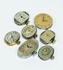 Ly546 Ladies Bulova Watch 7 Some Vintage Parts Wrist Movements- Running- Repair