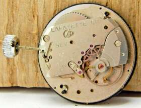 8397-67 Lafayette Vintage Newport 17j Eb Mens Wrist Watch Movement Black Dial
