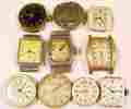 Lot140 Mix Lot 10 Usa Made Brewster Kelton B.w.co Westclox Windup Movements