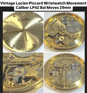 Lucien Piccard Lp42 Vintage Wristwatch Movement Cal Lp 42 Bal Moves 29mm