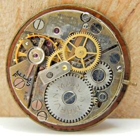535-s Marvin Vintage Co 15 Jewel 535 S Mens Wrist Watch Movement With Dial And Stem