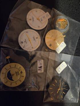 6m95 Miyota Six C. 1990. Quartz Movements. Japan. Five 6m12 One 6m95. On Dials