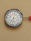 Pc33a Morioka Tokei 3 Hand Day Date Quartz Watch Movement. Nos Tested-sets Runs