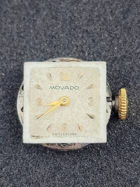 9682 Movado Vintage 17j Womens Mechanical Watch Movement Working Condition