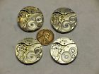 P-949 Elgin 4 Vintage 3 0s 7j Watch Movements Parts Repair Steampunk