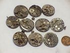 Q-771 Unbranded 10 Vintage Mens Watch Movements Parts Repair Steampunk