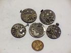 Q-998 Unbranded 5 Vintage Mens Wrist Watch Movements Parts Repair Steampunk