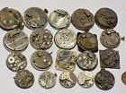 R-126 Unbranded 20 Vintage Watch Movements Parts Repair Steampunk