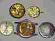 R-292 Jules Jurgensen 3 Vintage Mens Wrist Watch Movements 2 Tick Parts Repair