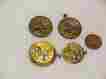 R-336 Lucien Piccard Onsa Movements 4 Vintage Mens Gilt Watch Tick Parts Repair Steampunk