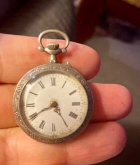 1900 Remontoir Perfectionne 3266 Open Faced Women Pocket Watch Pre-owned Late