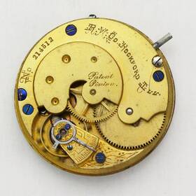 Rockford 214512 Watch Co. Model 1 6 Size Movement And Enamel Dial Ca. 1884
