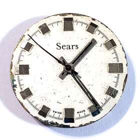 1213-21 Sears Watch Movement Ronda Jura Swiss 1 Jewel For Parts Vintage Rare