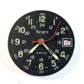 Cal-1115 Sears Watch Movement Cal 1115 Swiss 1 Jewel Agon Chrom For Parts Vintage