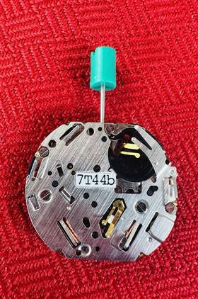 7t44b Seiko Nos Quartz Chronograph Alarm Watch Movement Japan Parts Repair