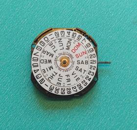 V537a Seiko Shiojiri Daydate 3 Movement. Set Runs Timed 24 Hours. Black/white Ring