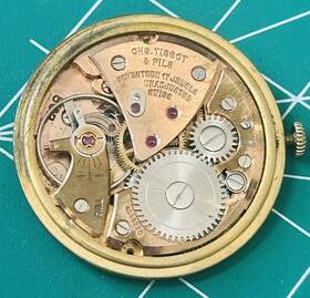 4558220 Tissot Twa 17j Swiss Mechanical Watch Movement Vintage