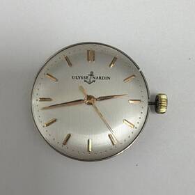 Ulysse Nardin 6511142 Automatic Swiss Watch Movement Silver Dial Gold Markers