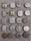 15j-19j Various Deco Elgin Lot Vintage Watch Movements Art Jewels 20