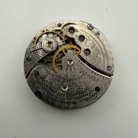 Waltham 11944389 Pocket Watch Model 1891 Seaside 7 Jewels Movement And Dial - Good Balance