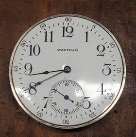 13634699 Waltham Grade 220 12s 15j Pocket Watch Movement With Dial And Hands Model 1894