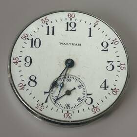 15712827 Waltham 1907 Pocket Watch Movement And Dial 15j Grade 185 Repair/parts