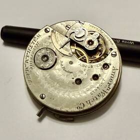 Waltham 1994613 Antique 14s M 1874 Riverside 15j Pocket Watch Movement Dial Hands Runs