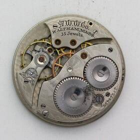 21944459 Waltham Grade 220 Model 1894 12 Size Pocket Watch Movement And Enamel Dial Ca 1918