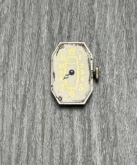 Waltham 27206414 Vintage Usa Watch Movement 17 Jewels Rectangular For Parts Repair