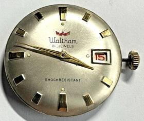 Waltham Ut-227c Vintage 21j Ut 227c Movement Dial And Hands For Parts Repair J15