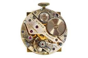 W16-8 Winton Watch Company Swiss 15 Jewels Movement And Dial Mechanical Wristwatch Parts