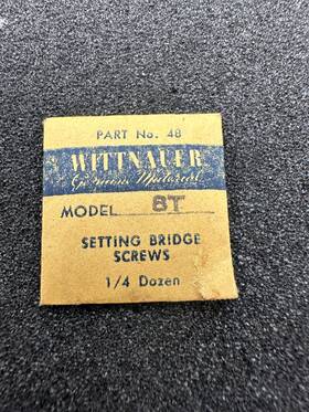 Wittnauer 1142-v 8t Setting Bridge Screws Part 48 Oem Nos